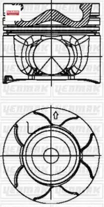 Pıston segman q86.0mm std -mıtsubıshı 4n15 euro6-l200 154 ps Yenmak 1110D114 resmi