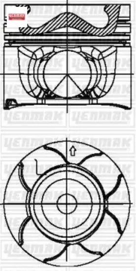 Pıston segman q86.0mm std -mıtsubıshı 4n15 euro6-l200 154 ps Yenmak 1110D114 resmi