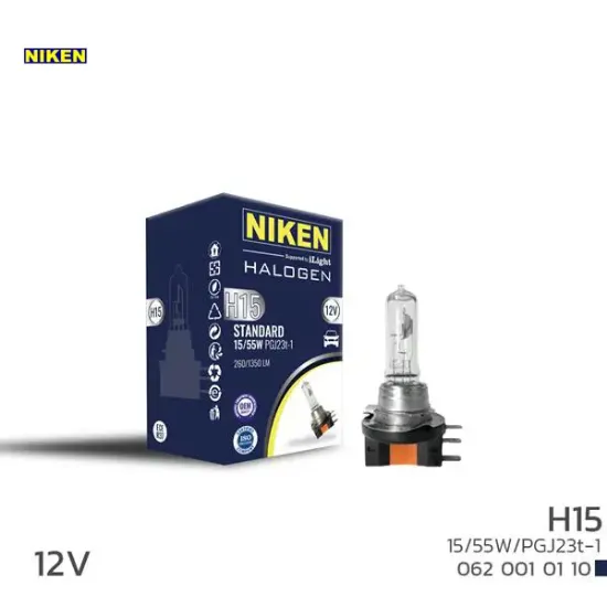 Nıken h15 15w/55w halojen ampul pgj23t-1 12v Nıken resmi