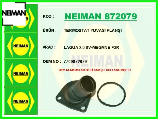 Termostat yuvası flanşı lagua 2.0 8v-megane f3r 7700872079 resmi