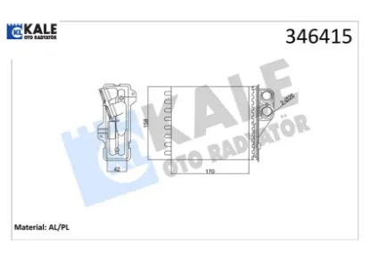 Kalorifer radyatörü logan 05>duster 10>sandero 10> 170×158 Kale radyatör 6001547484 resmi