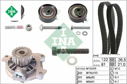 Devirdaimli triger seti 122×265 t4 2.5tdı 96-03 -lt35 2.5tdı 96-06 -volvo v70 2.5ydı ajt-ayy Ina 074198119B/ 074198119G/ 074198119P resmi