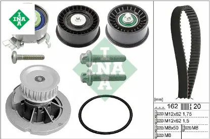 Devirdaimli eksantrik gergi kiti 162×200 astra g-corsa c-vectra c-merıva a-zafıra a 1.4-1.6-1.8 16v Ina 95518060/ 1629094/ 1606306 resmi