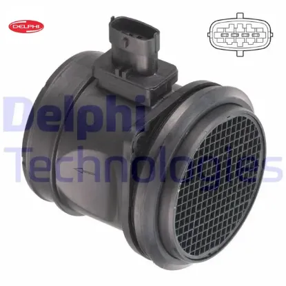 Maf sensörü volvo s60 ıı 10>14 d3-d4 s80 ıı 96>15 d3-d4-d5 v40 10>12 d3-d4 v60 10>14 d4-d5 xc70 ıı 1 Delphı 31459403 resmi