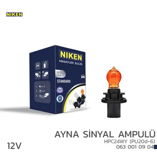 Nıken 12v hpc24wy ayna sinyal amp pu20d-6 amb 10lu Nıken UNIVERSAL resmi