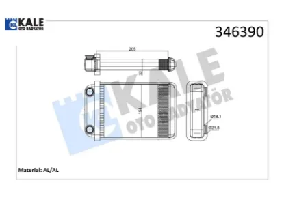 Kalorifer radyatörü opel astra j astra j gtc 10> astra k-zafıra tourer c 15> Kale radyatör 1618297/ 13287939 resmi