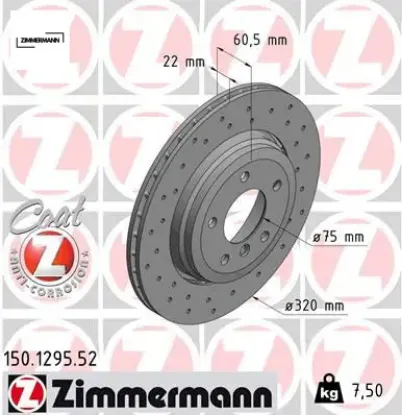 Fren dıskı arka bmw e46 z4 e85 e86 havalı kaplamalı delıklı 34216864052 resmi
