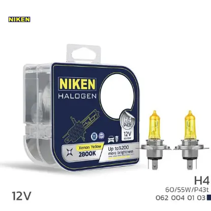 Nıken 12v h4 60/55w sarı ışık ampul p43t 2800k Nıken UNIVERSAL resmi