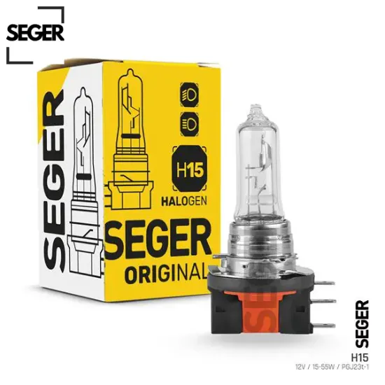 Ampul h15 12v 15/55w pgj23t-1 standart yenileme 3.500k standart ışık Seger resmi