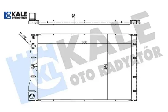 Radyatör al/pl/brz avantıme-espace ııı2.2 dcı 00 > Kale radyatör 6025312321 resmi
