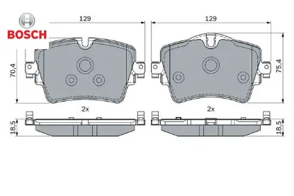 Fren balatası on bmw g42 g20 g30 g31 g38 g21 g28 g22 g23 g26 f52 f45 f48 f39 g01 g02 g08 Bosch 34116890553 resmi