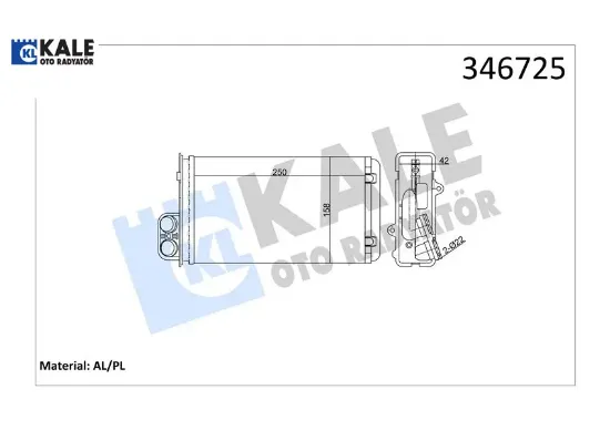 Kalorifer radyatörü mgn 97-99 scenıc 01-03 1.4-1.6-1.9-2.0 16v 260×158 Kale radyatör 7701204992/ 7701205450/ 7701205451 resmi