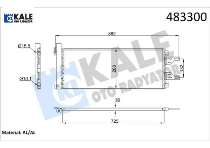 Klima radyatörü kondenser peugeot boxer ııı-cıtroen jumperııı-fıat ducato ııı 2.0-2.2-2.3-3.0- hd ı- Kale radyatör 1361235080/ 6455EP/ 6455HC resmi