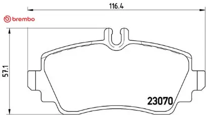 Fren balatası on mercedes a-class w168 Brembo A1684201420 resmi