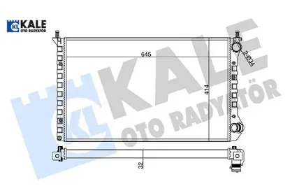 Radyatör fıat doblo radyatör al/mknk 645×414x32 Kale radyatör 46749005/ 46803039/ 51779231 resmi