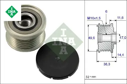 Alternator kasnagı bmw e81 e87 e46 e90 e60 e64 e63 e65 e84 e85 Ina 12317570152 resmi
