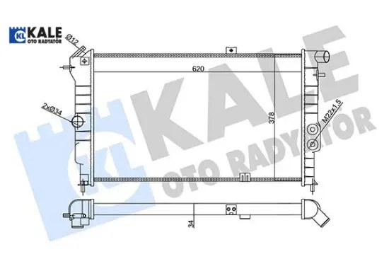 Su radyatörü opel vectra a 1.6ı 2.0ı 2.0ı 16v 1.7d 90-95 calıbra a 2.0ı 94-97 mt ac nac mekanik 620x Kale radyatör 03096385/ 1300092/ 1300107/ 52455192 resmi