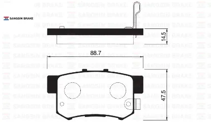 Arka fren balata honda cıvıc 1.6l d16 vtec vtı 01-05 / 1.4l 1.6l 96-01 / 1.6l r16a2 vtec sedan 06-> 43022S5AJ00/ 43022S6DE50/ 43022S2A000 resmi