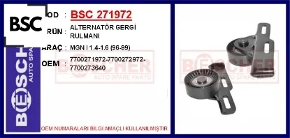Alternatör gergi rulmanı mgn ı 1.4-1.6 96-99 7700271972/ 7700272972/ 7700273640 resmi