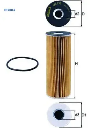 Yag fıltresı mercedes m104 m111 w202 w203 c208 w124 w210 w163 w140 w463 Mahle A1041800109 resmi