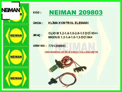 Klima kontrol elemanı clıo ııı 1.2-1.4-1.6-2.0-1.5 dci 05 > modus 1.2-1.4-1.6-1.5 dci 04 7701209803 resmi