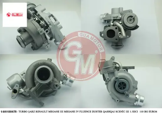 Turbo şarj renault megane ııı megane ıv fluence dacıa duster qashqaı scenic ııı 1.5dcı 90 bg euro6 2 Gua 144118807R/ 144113657R/ 144114428R resmi