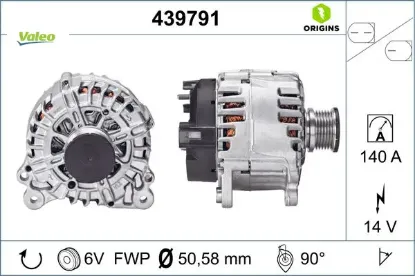 Alternatör 140a golf vıı-crafter-amarok-transporter t6-a3-leon 1.6tdı-2.0tdı 13 > Valeo 03L903023L/ 03L903023LX resmi
