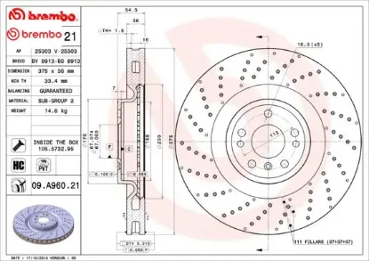 Fren dıskı on 4-matic mercedes w166 x166 c292 Brembo A1664211600 resmi