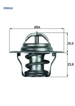 Termostat bora-caddy-golf-passat-polo-t5-sharan-octavıa-fabıa-toledo-ıbıza-cordoba-a3-a4-a6-tt 87c Mahle 050121113C/ MN980137 resmi