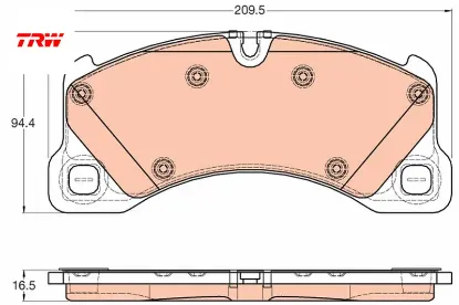 Ön balata vw touareg 3.0 v6-4.2 v8 10 > porsche cayenne 3.0-3.6-4.2-4.8 10 > Trw 7P0698151B/ 7P0698151C/ 95535193961 resmi