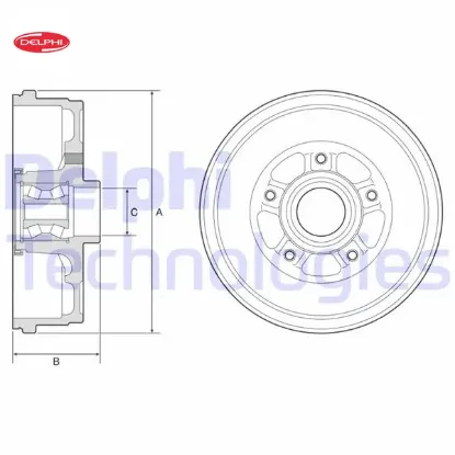 Fren kampanası rulmanlı abs sensörlü dacıa duster 10> Delphı 432000022R/ 432000023R/ 432005445R resmi
