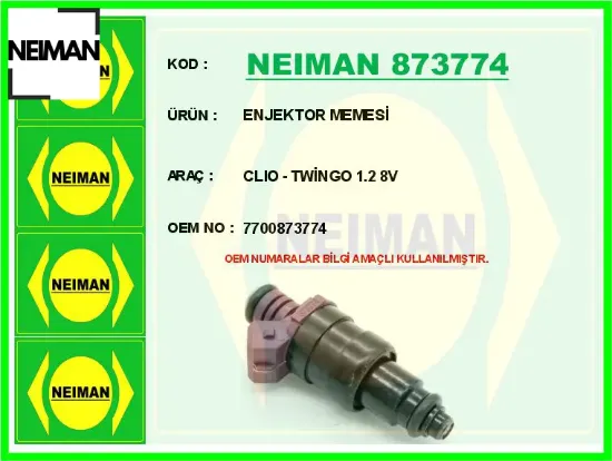 Enjektor memesi clıo - twingo 1.2 8v 7700873774 resmi