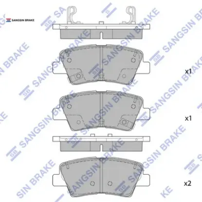 Arka fren balata hyundaı elantra 1.6l d4fb g4fg 6 vites 16-> / i20 1.1l 1.2l 1.4l 15-> / kıa sportag 58302D3A70/ 58302F6A50/ 58302G0A50 resmi