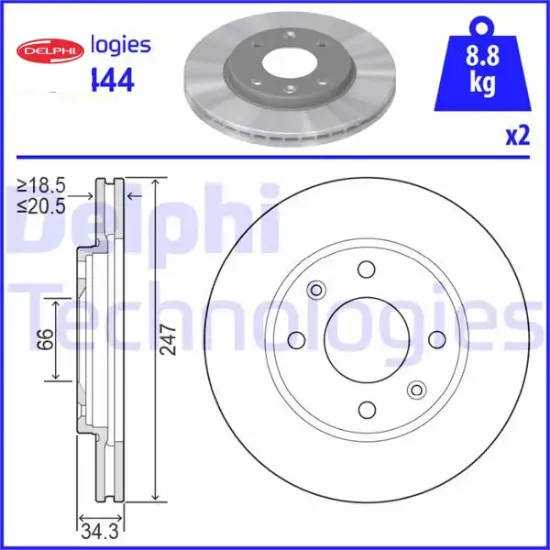 Ön fren aynası p106 ı-ıı 91-02 206 98 >306 93-01 saxo 96-03 xsara 97-00 247.5x20.4x4dlxhavalı Delphı 4246.A7/ 4246.94/ 4249.96/ 95661747 resmi