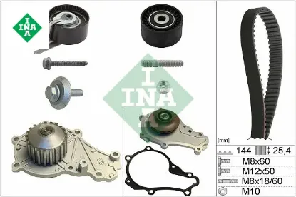 Eksantrik gergi kiti devirdaim 144 diş euro4 p206-p307-c1-c2-c3-bıpper -nemo-xsara 1.4 hdi fıest a f Ina 2S6Q8B596AB/ 1609524980/ 0831.T3 resmi