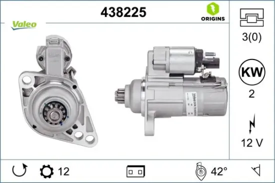 Marş motoru 12v 2kw 12diş transporter t6-passat-golf vı-ıbıza 1.6tdı-2.0tdı 08 > Valeo 02Z911023M/ 02Z911024K/ 02Z911023N resmi