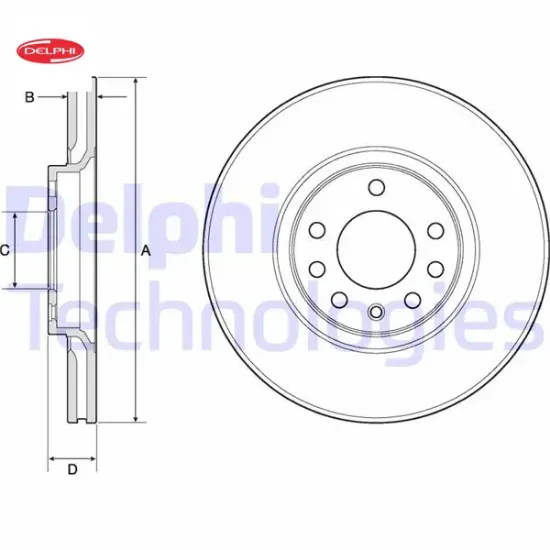 Ön fren aynası astra h-zafıra b-merıva a-b-corsa d-e-adam-astra g-vectra b 308×25x5dlxhavalı 16 inç Delphı 95526651/ 9194477/ 569061/ 9184405 resmi