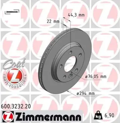 Arka fren aynası havalı transporter t5 1.9 tdi 2.0 2.5 tdi 04/03>multıvan 4.03> 294×21.9x5dlxhaval 9 7H0615601B resmi