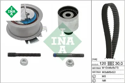 Triger seti 120×30 t5-caddyııı-jetta-golfv-1.4-1.9tdı avb-avf-awx-axb-bjb-bls-bkc-amf-bnv-amf-bnm Ina 038198119A/ 038198119C/ 038198119G resmi