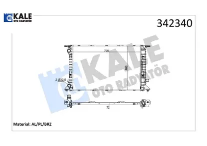 Radyatör audı audı a4-a5-a6-q3-q5 al-pl-brz Kale radyatör 8K0121251L/ 8K0121251R resmi