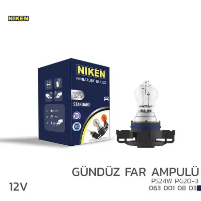 Nıken 12v ps24w gündüz far ampulü pg20-3 10lu Nıken UNIVERSAL resmi