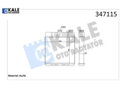 Kalorifer radyatörü astra g-zafıra 206×180x32 Kale radyatör 1618142/ 9117283 resmi