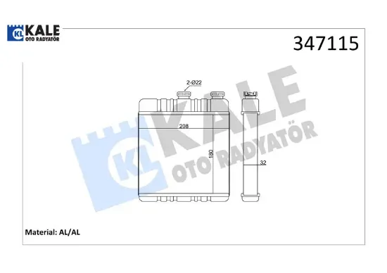 Kalorifer radyatörü astra g-zafıra 206×180x32 Kale radyatör 1618142/ 9117283 resmi