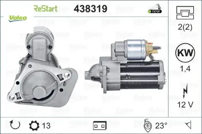 Marş motoru 1.4 kw 12v start stoplu araçlar için clıo ıv 12> captur 13> megane ııı 09> fluence 09> m Valeo 2330000Q3B/ 233001073R/ 233007223R resmi