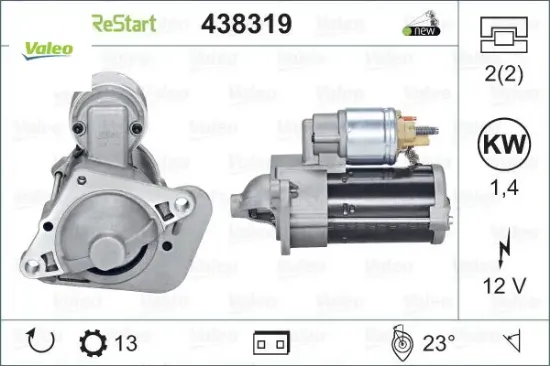 Marş motoru 1.4 kw 12v start stoplu araçlar için clıo ıv 12> captur 13> megane ııı 09> fluence 09> m Valeo 2330000Q3B/ 233001073R/ 233007223R resmi