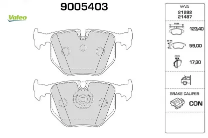 Fren balatası arka bmw e38 e46 e53 e83 e85 e86 e39 e85 e52 . land rover range rover ııı l322 fte Valeo 34216761250/ SFP500210 resmi