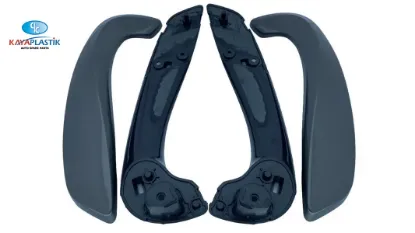Kapı iç kolçak komple takım r-l füme fluence-megane 3 Kaya plastık 809540287R/ 809602788R resmi