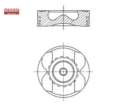 Pıston segman 0.50 80.50mm mercedes om622 w447 . renault r9m 1.6 dci megane talısman trafıc nıssan q Yenmak A6220300100/ 120A10010R/ 8771974050 resmi