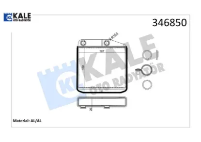 Kalorifer radyatörü corsa d 06> corsa e 14> adam 14> mıto-doblo ııı-lınea-fıorıno-pratıco- grande pu Kale radyatör 39033120/ 77363898/ 77365032/ 77364557 resmi