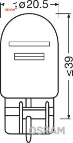 Ampul 12v 1016 stop 21/5w dipsiz çift flama Osram resmi